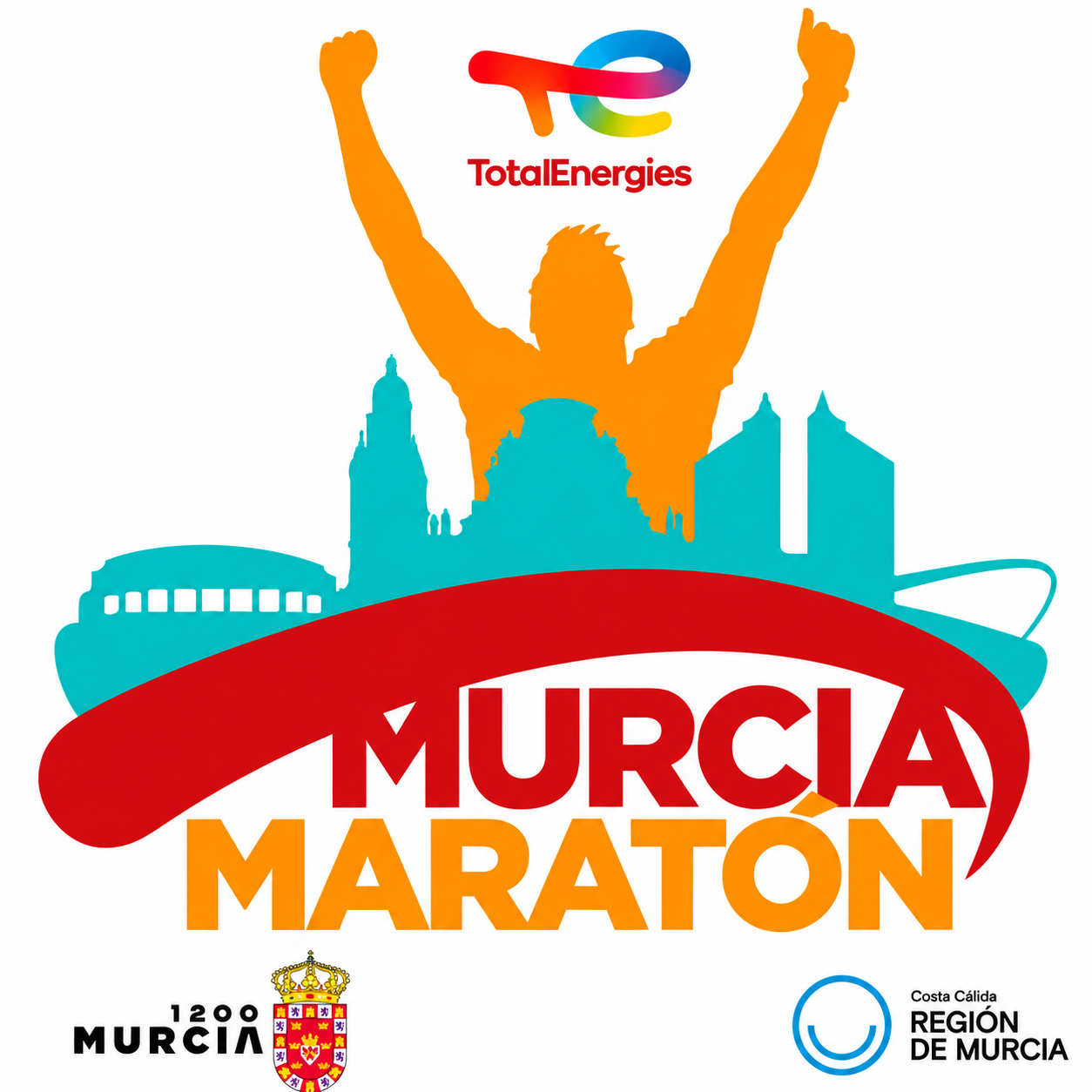 Cartel de la TotalEnergies Maratón de Murcia Costa Cálida