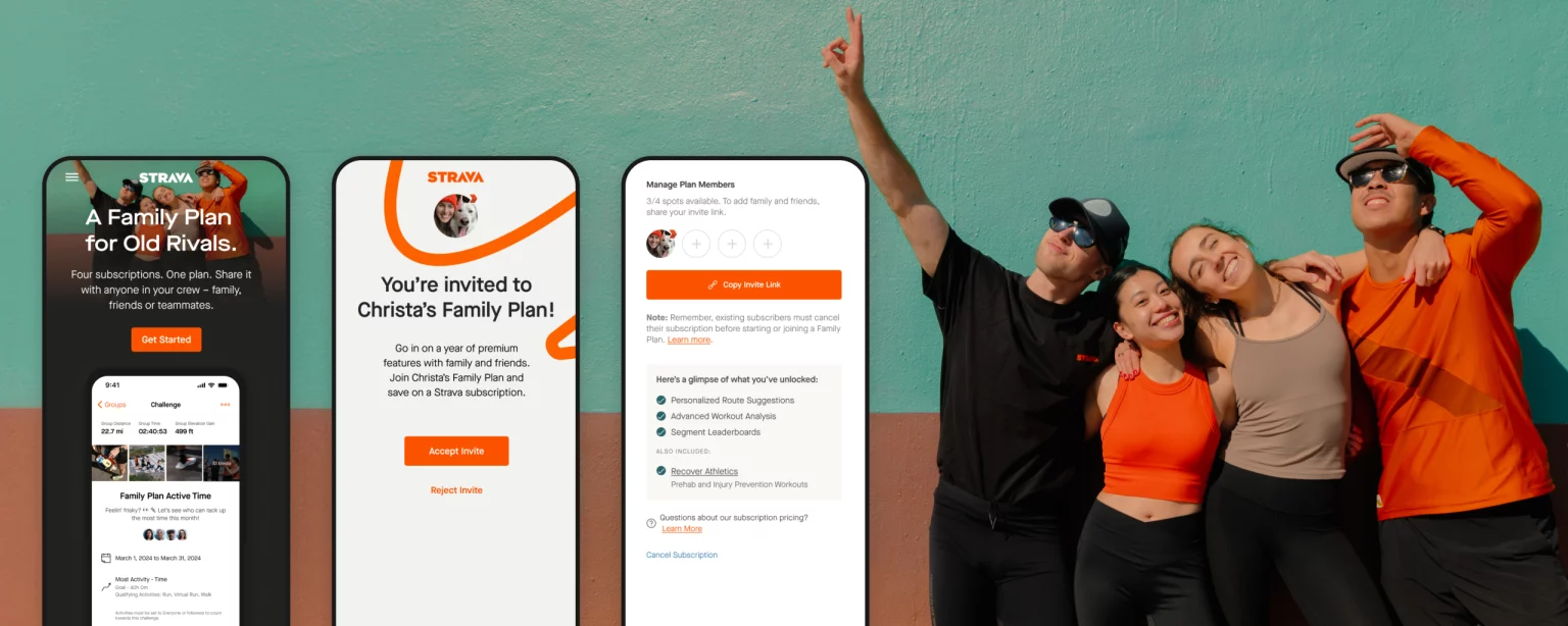 El plan familiar de Strava